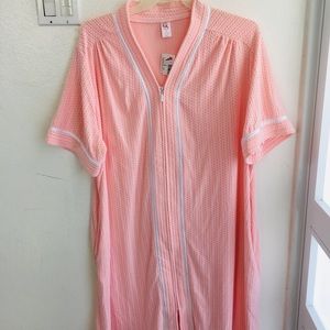 Peach zippered robe pajamas